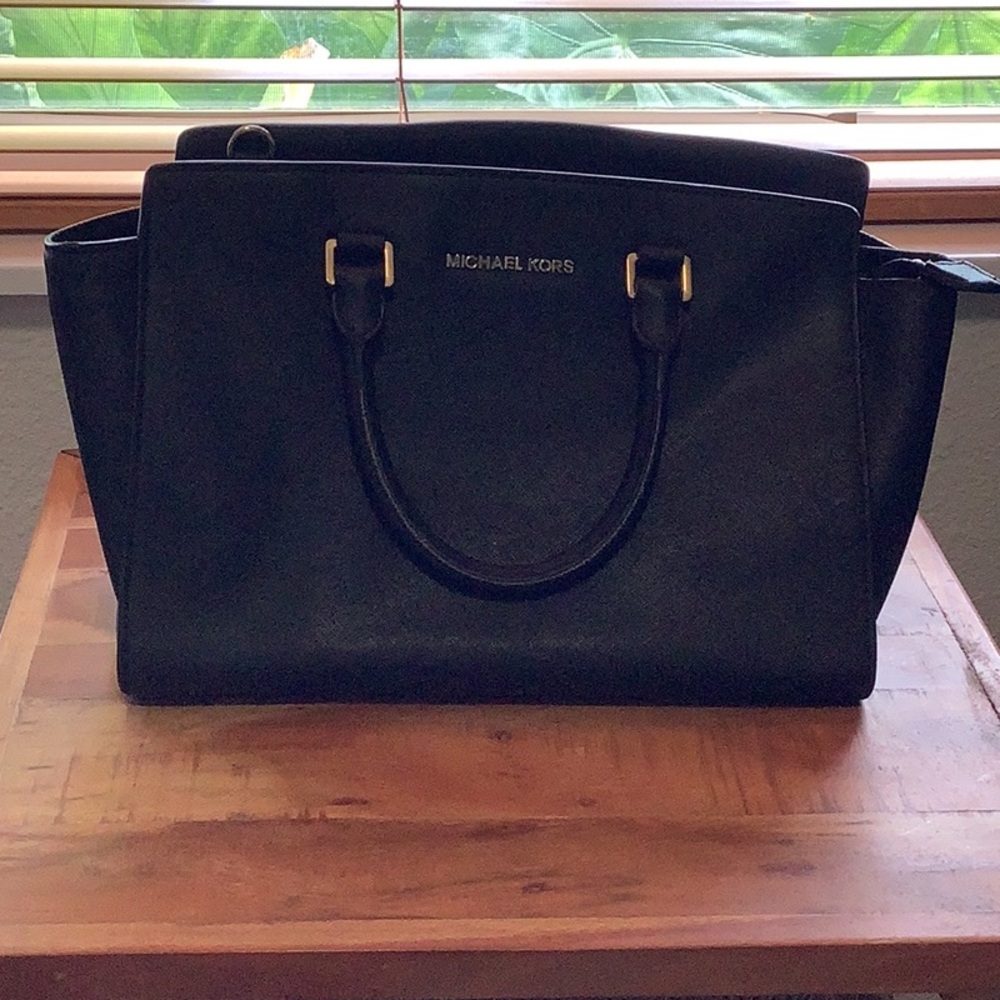 Michael Kors Black Leather Women's Briefcase - Picture 9 of 16